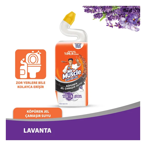 Mr. Muscle Duck Çamaşır Suyu Katkılı Lavanta 750 Ml Likit Temizleyici - Görsel 3