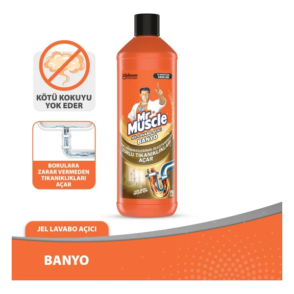Mr. Muscle Jel 1000 Ml Lavabo Açıcı - Görsel 3