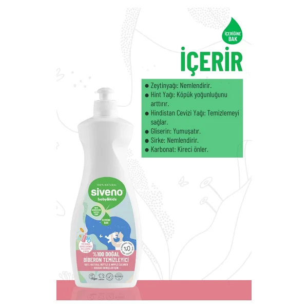Siveno Baby Doğal Emzik Ve Biberon Temizleyici 500 Ml 2 Adet - Görsel 4