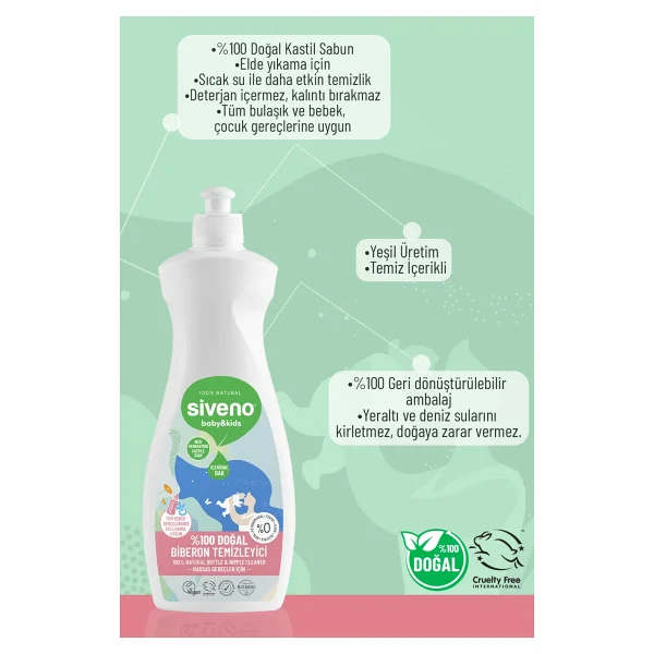 Siveno Baby Doğal Emzik Ve Biberon Temizleyici 500 Ml 2 Adet - Görsel 6