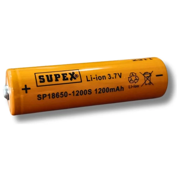 Supex Sp18650-1200s 3.7v 1200 mAh Li-İon Şarjlı Pil - Görsel 2