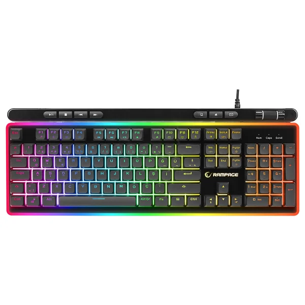 Rampage Shine K14 RGB Kablolu Oyuncu Klavyesi - Görsel 6