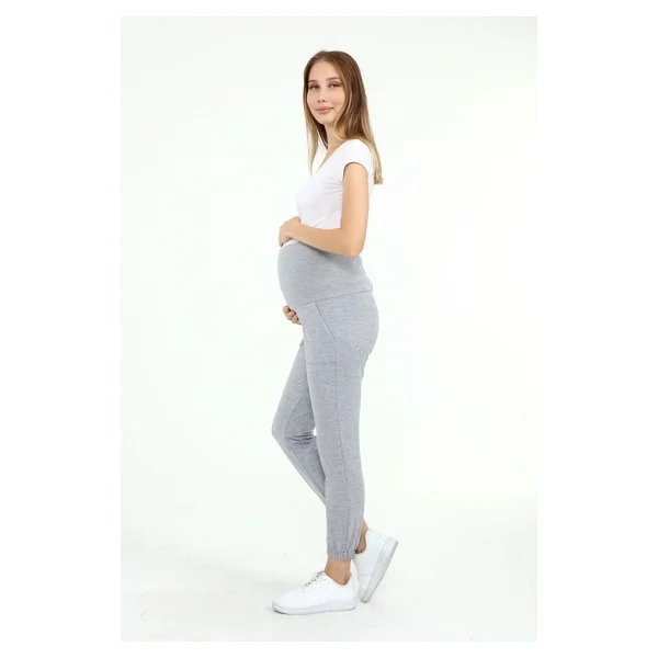 Luvmabelly Myra8091 - Gri Hamile Jogger Eşofman - Görsel 2