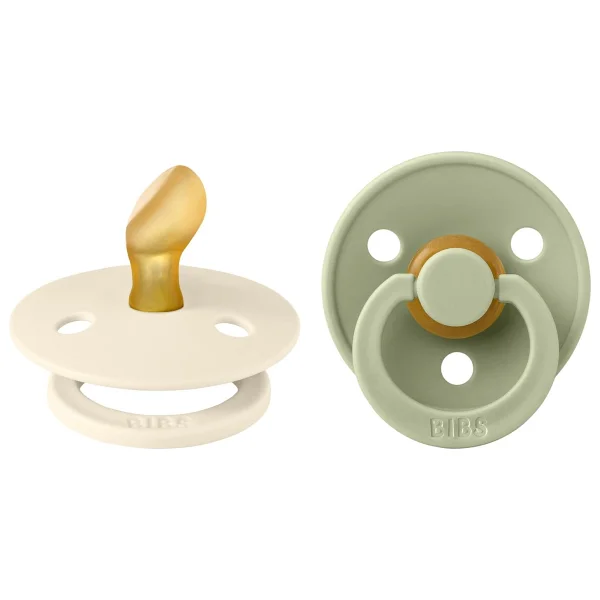 Bibs Colour Anatomik Ivory-Sage 0-6 Ay İkili Kauçuk Emzik - Görsel 3