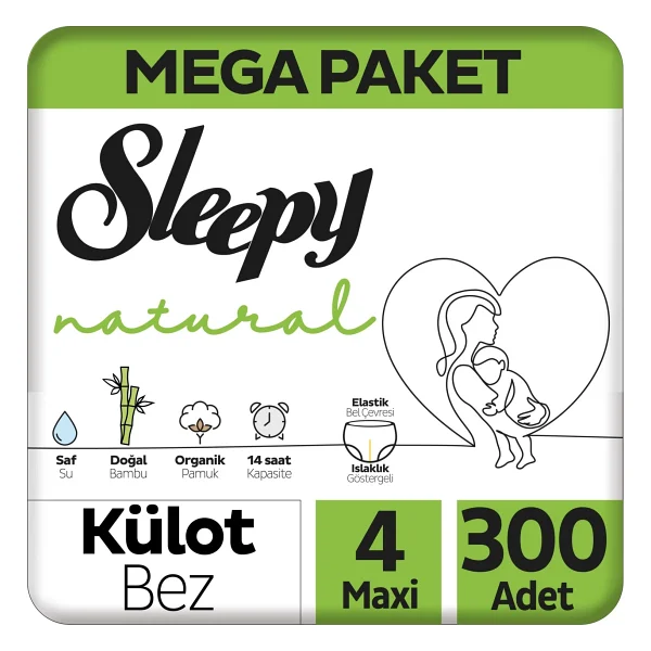 Sleepy Natural 4 Numara Maxi 100'lü 3 Adet Külot Bez - Görsel 2