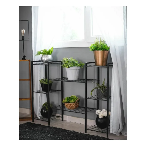 Bye Concept More Dekoratif Metal Ayaklı 8 Tel Raflı Saksı Standı Katlı Saksılık Çiçeklik Garden - Görsel 6