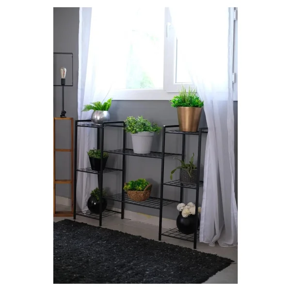 Bye Concept More Dekoratif Metal Ayaklı 8 Tel Raflı Saksı Standı Katlı Saksılık Çiçeklik Garden - Görsel 4
