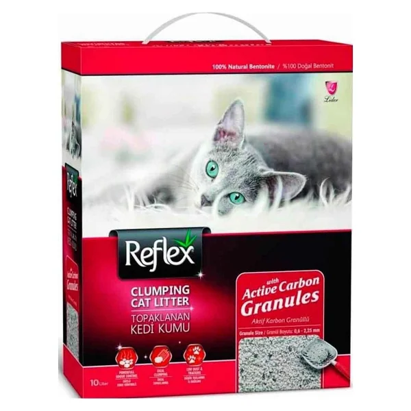 Reflex Aktif Karbon Granüllü 10 Lt Topaklanan Kedi Kumu - Görsel 7