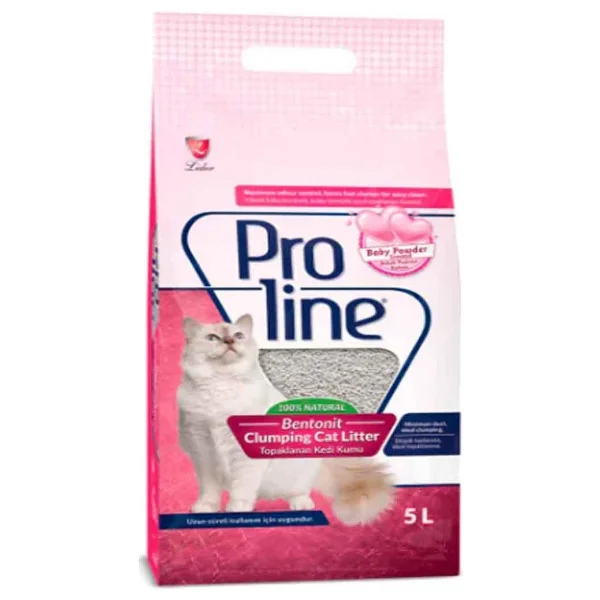 Proline Bebek Pudrası Kokulu 5 Lt Bentonit Kedi Kumu - Görsel 5