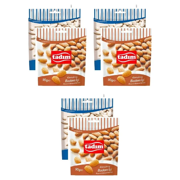 Tadım Tuzsuz Kabak Çekirdeği 80 Gr X 3 Adet Tadım Kavrulmuş Badem Içi 90 Gr X 3 Adet - Görsel 2