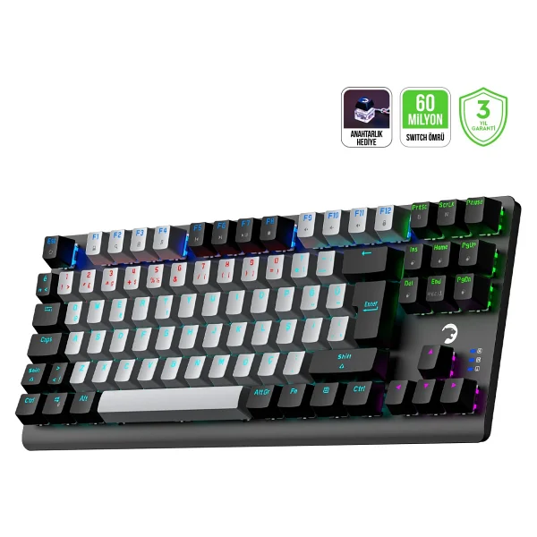 Gamepower Eva 3 Tkl Blue Switch Kablolu Mekanik Oyuncu Klavyesi - Görsel 8