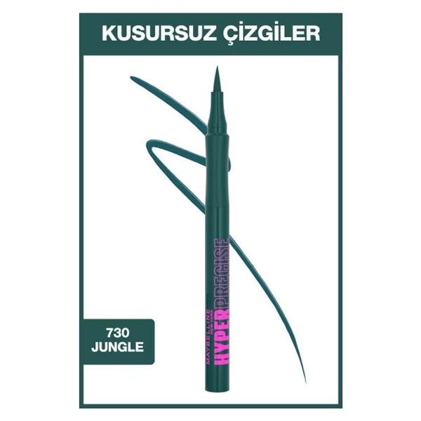 Maybelline Hyper Precise All Day 730 Jungle Green Eyeliner - Görsel 4