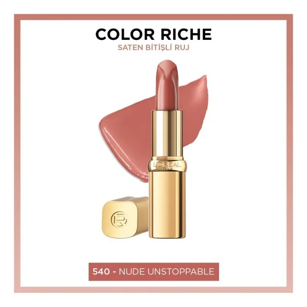 L'oreal Paris Color Riche Saten Bitişli 540 Nude Unstoppable Stick Ruj - Görsel 2