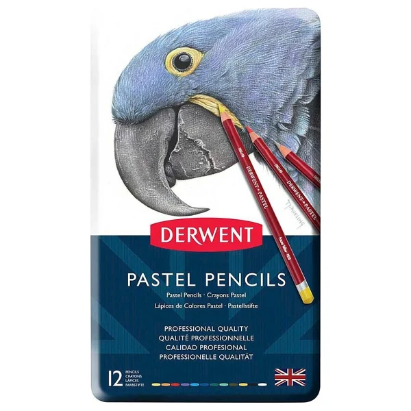Derwent Metal Kutulu 12'li Pastel Kalem Seti - Görsel 3