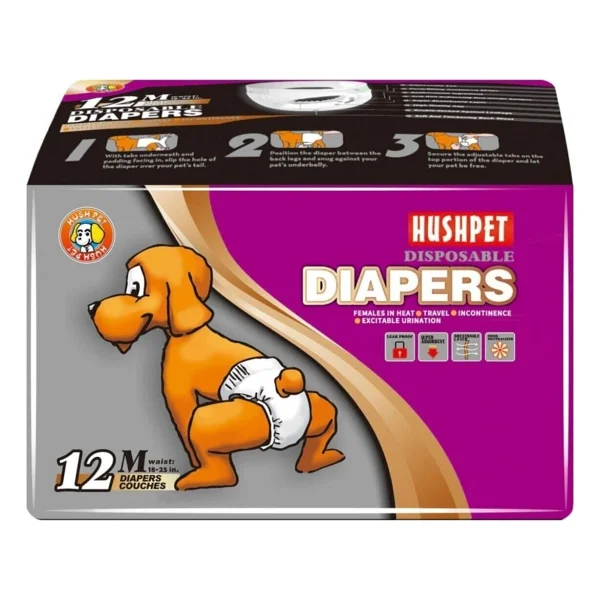 Hushpet Diapers Medium 12'li Köpek Çiş Pedi - Görsel 2