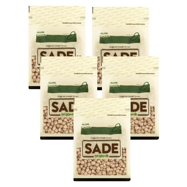 Sade Organik 1 Kg 5'li Paket Nohut - Görsel 4