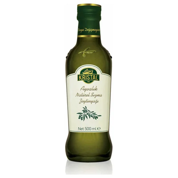 Kristal Meraklısına Özel Ayvalık Sızması Cam Şişe 500 Ml Zeytinyağı - Görsel 3