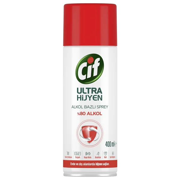 Cif Ultra Hijyen 400 Ml Alkol Bazlı Sprey - Görsel 2
