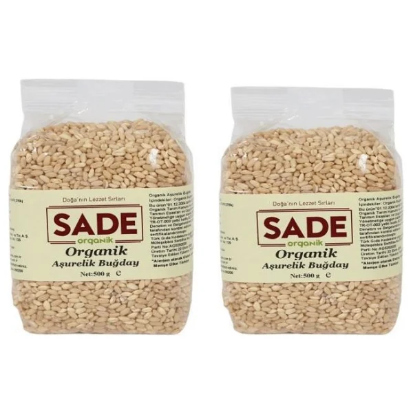 Sade Organik 500 Gr 2'li Paket Aşurelik Buğday - Görsel 2