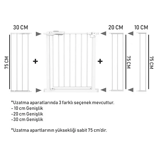 Evokids Çift Kilitli Güvenlik Kapı Uzatma Aparatı 10 Cm - Görsel 2