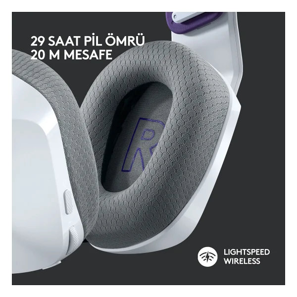 Logitech G733 Lightspeed Beyaz RGB 7.1 Kablosuz Kulak Üstü Oyuncu Kulaklığı - Görsel 3