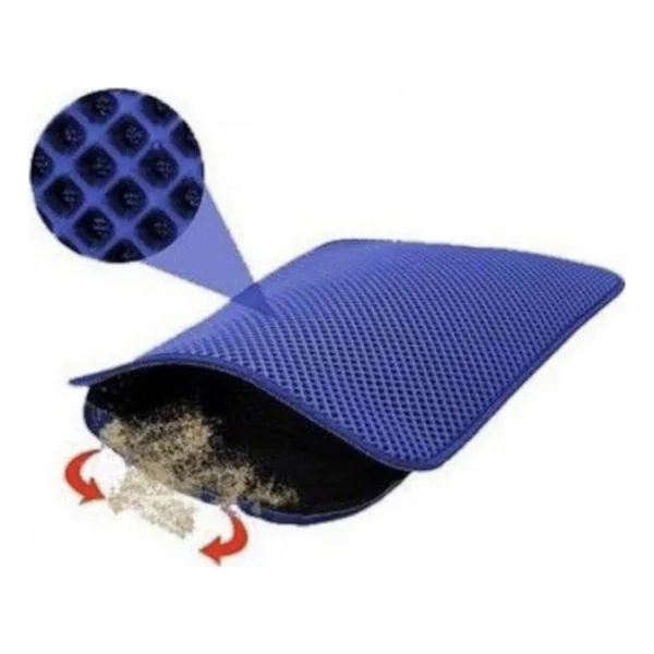 Tineke 60x42 Cm Elekli Kedi Tuvaleti Önü Paspası - Turkuaz - Görsel 6