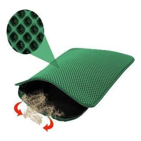 Tineke 60x42 Cm Elekli Kedi Tuvaleti Önü Paspası - Turkuaz - Görsel 5