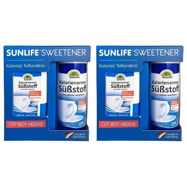 Sunlife Sweetener Tatlandırıcı 1200 Adet + 300 Tablet Hediyeli X 2 Adet - Görsel 2