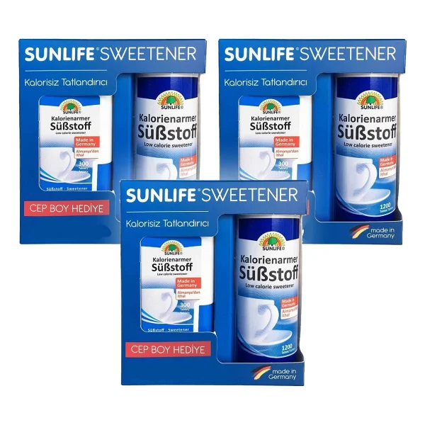 Sunlife Sweetener Tatlandırıcı 1200 Adet + 300 Tablet Hediyeli X 3 Adet - Görsel 2