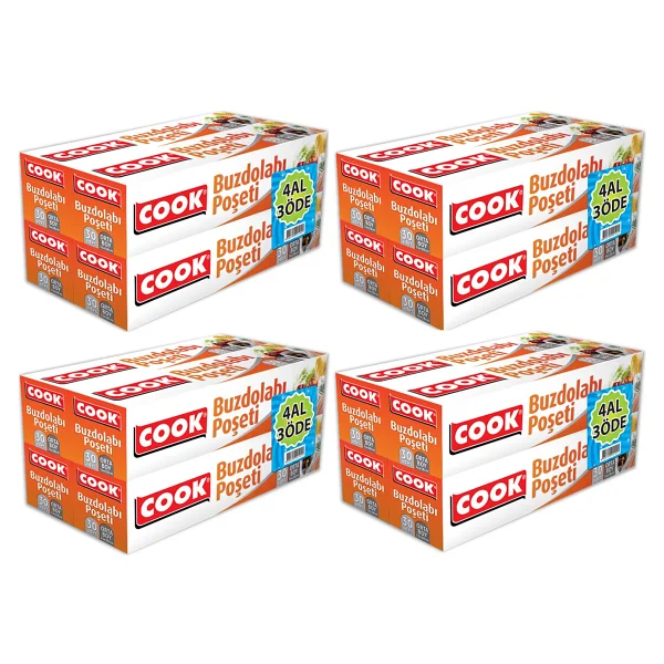 Cook Buzdolabı Poşeti Orta Boy 20'li 4 Al 3 Öde x 4 Adet - Görsel 2