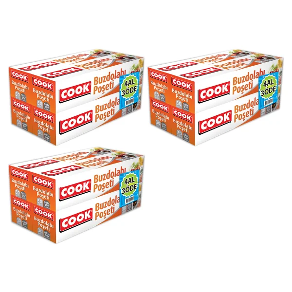Cook Buzdolabı Poşeti Orta Boy 20'li 4 Al 3 Öde x 3 Adet - Görsel 2