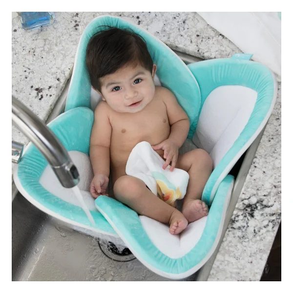 Blooming Bath Lotus Bebek Banyo Matı Denizköpüğü/Beyaz/Gri