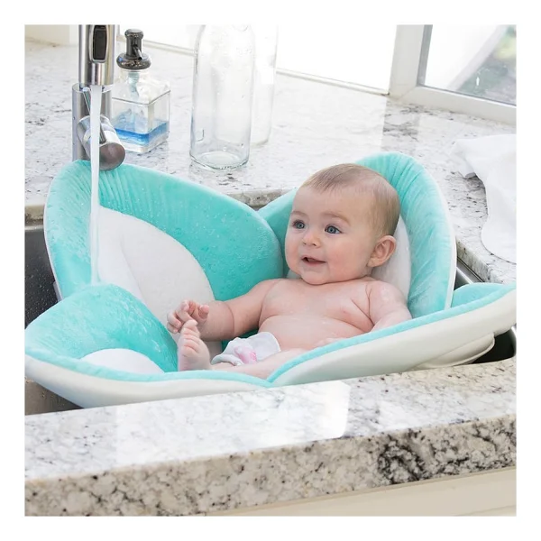 Blooming Bath Lotus Bebek Banyo Matı Denizköpüğü/Beyaz/Gri - Görsel 3