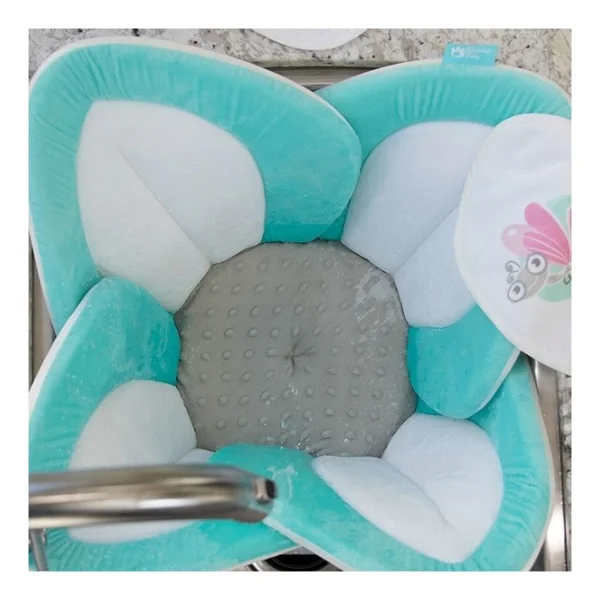 Blooming Bath Lotus Bebek Banyo Matı Denizköpüğü/Beyaz/Gri - Görsel 4