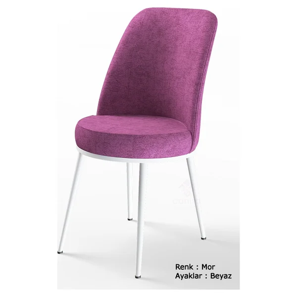 Canisa Concept Dexa Serisi Metal Ayaklı 1.sınıf Sandalye / 6 Adet Sandalye/ Beyaz Ayaklı - Pembe - Görsel 8