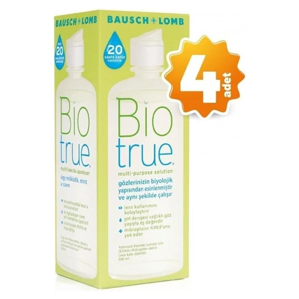 Biotrue Çok Amaçlı 300 Ml 4 Adet Lens Solüsyonu - Görsel 2