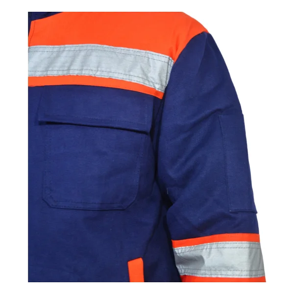 Ssm Sesam Grup 0638 7x7 Gabardin Kapitoneli Iş Montu - Lacivert - Gri - Görsel 7