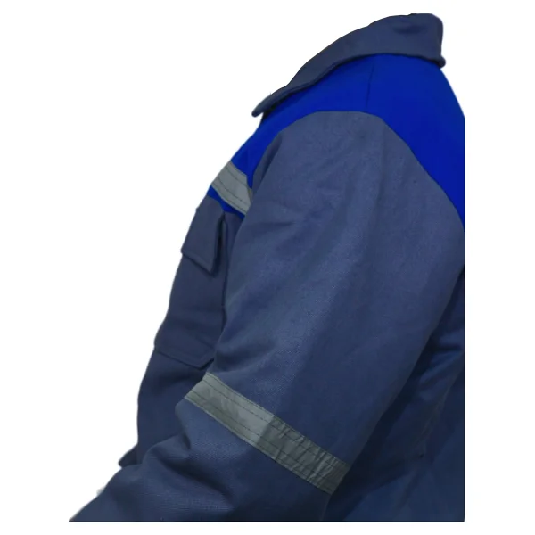 Ssm Sesam Grup 0638 7x7 Gabardin Kapitoneli Iş Montu - Lacivert - Gri - Görsel 4