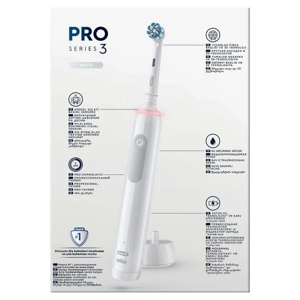 Oral-B Pro 3 3500 Beyaz Şarjlı Diş Fırçası - Görsel 8