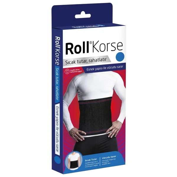 Roll Korse Siyah XL - Sıcak Tutar & Rahatlatır - Görsel 2