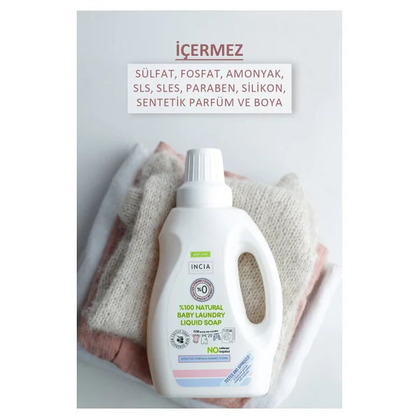 Incia Doğal Bebek Çamaşır Makinesi Sabunu 750 Ml - Görsel 4