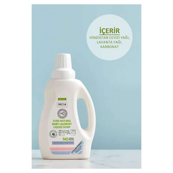 Incia Doğal Bebek Çamaşır Makinesi Sabunu 750 Ml - Görsel 5