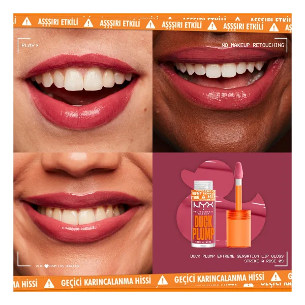 Nyx Duck Plump Dolgunlaştırıcı Dudak Parlatıcısı 09 Strike A Rose - Görsel 2