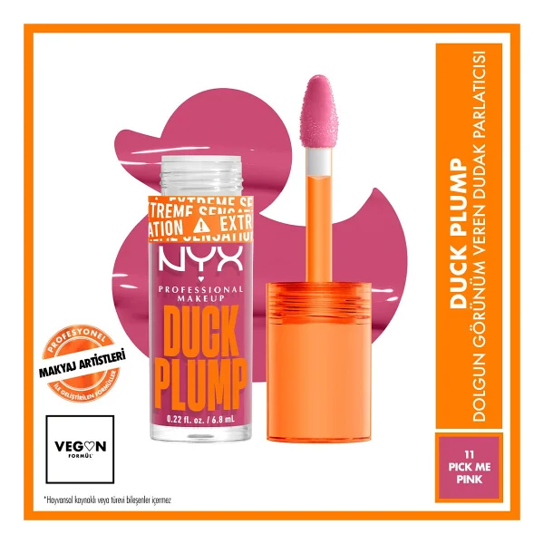 Nyx Duck Plump Dolgunlaştırıcı Dudak Parlatıcısı 11 Pick Me Pink - Görsel 6
