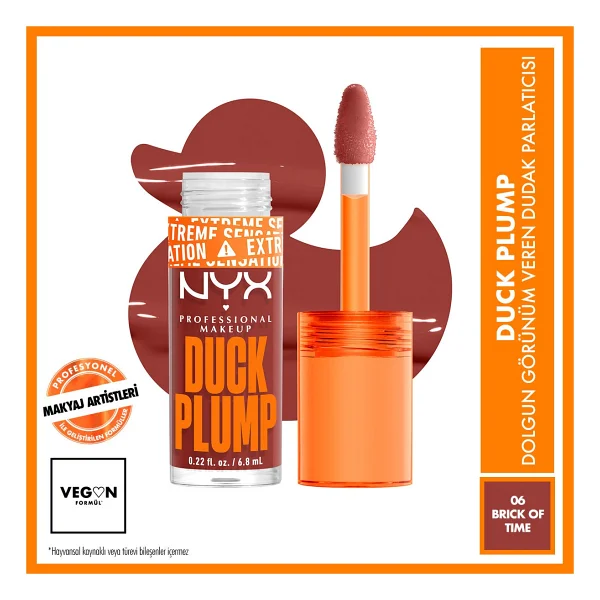 Nyx Duck Plump Dolgunlaştırıcı Dudak Parlatıcısı 06 Brick Of Time - Görsel 6