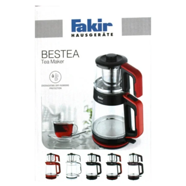 Fakir Bestea Kırmızı-Siyah 1900 W Cam Demlikli Çay Makinesi - Görsel 4