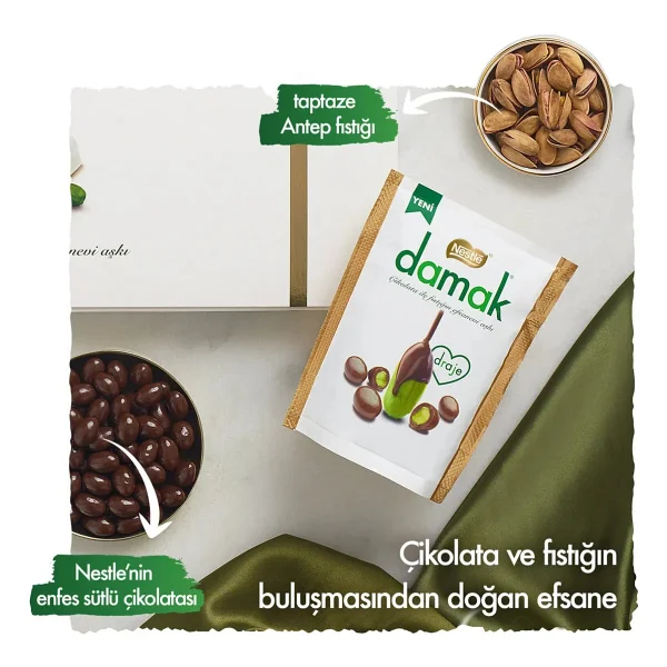 Nestle Damak Antep Fıstıklı 50 Gr Draje Çikolata - Görsel 2