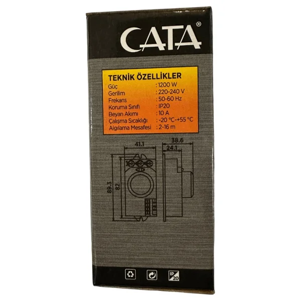 Cata CT-9185 1200W 360 Derece Radar Sensör (2 Adet) - Görsel 4