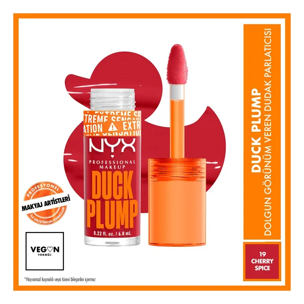 Nyx Duck Plump Dolgunlaştırıcı Dudak Parlatıcısı 19 Cherry Spice - Görsel 6