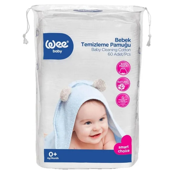 Wee Baby 60'lı Bebek Temizleme Pamuğu - Görsel 3
